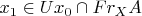 $x_1\in Ux_0\cap Fr_XA$