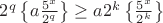 $2^q\left\{a \frac{5^x}{2^q}\right\} \ge a 2^k\left\{\frac{5^x}{2^k}\right\}$