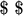 \$ \$
