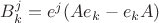 $B_k^j = e^j(A e_k - e_k A)$