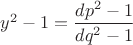 $y^2-1=\dfrac{dp^2-1}{dq^2-1}$