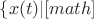 ${ \lbrace x(t) | [math]$