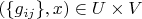 $(\{g_{ij}\},x)\in U\times V$
