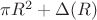 $\pi R^2+\Delta(R)$