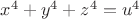$x^4+y^4+z^4=u^4$