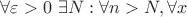 $\forall \varepsilon > 0\ \exists N : \forall n > N, \forall x$