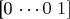 [0 \cdots 0 \ 1]