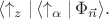 $\langle \uparrow_z |\, \langle \uparrow_{\alpha}| \, \Phi_{\vec{n}}\rangle.$