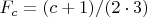$F_c=(c+1) /(2 \cdot3)$