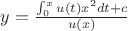 $ y = \frac{\int_0^x{u(t)x^2dt} + c}{u(x)}$