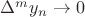 $\Delta^m y_n \to 0$