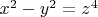 $x^2-y^2=z^4$