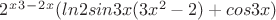 $2^x^3^-^2^x(ln2sin3x(3x^2-2)+cos3x)$