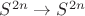 $S^{2n}\to S^{2n}$