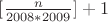 $[\frac{n}{2008*2009}]+1$