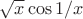 $\sqrt x \cos{1/x}$