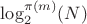 $\log_2^{\pi(m)}(N)$