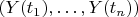 $(Y(t_1),\ldots,Y(t_n))$