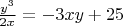 $\frac{y^3}{2x}=-3xy+25$