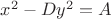 $x^2-Dy^2=A$