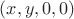 $(x, y, 0, 0)$ $(x, y, 0, 0)$