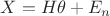 $X=H\theta +E_n$