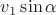 $v_1 \sin\alpha$