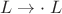 $$
L \rightarrow \cdot \; L
$$