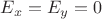 $E_x=E_y=0$