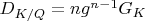 $D_{K/Q}=n g^{n-1} G_K$
