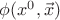 $\phi(x^0,\vec{x})$