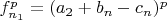 $f_{n_1}^p=(a_2+b_n-c_n)^p$