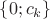 $\{0;c_k\}$