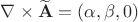 $\nabla\times \widetilde{\mathbf{A}}=(\alpha,\beta,0)$