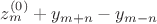 $ z_{m}^{(0)}+y_{m+n}-y_{m-n}$