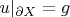 $u|_{\partial X}=g$