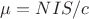 $\mu=NIS/c$