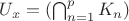 $ U_{x}=(\bigcap_{n = 1}^ {p}K_n)$