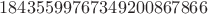 $$18435599767349200867866$$