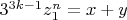 $3^{3k-1}z_1^n=x+y$