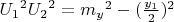 ${U_1}^2{U_2}^2={m_y}^2-(\frac{y_1}{2})^2$
