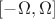 $[-\Omega,\Omega]$