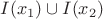 $I(x_1) \cup I(x_2)$