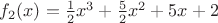 $f_{2}(x)=\frac{1}{2}x^{3}+\frac{5}{2}x^{2}+5x+2$