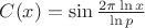 $C(x)=\sin\frac{2\pi\ln x}{\ln p}$