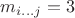 $m_{i\ldots j}=3$