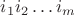 $i_{1}i_{2}\dots i_{m}$