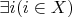 $\exists i (i\in X)$