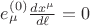 $e^{(0)}_{\mu} \frac{dx^{\mu}}{d \ell} = 0$