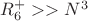 $R_6^{+}>>N^3$